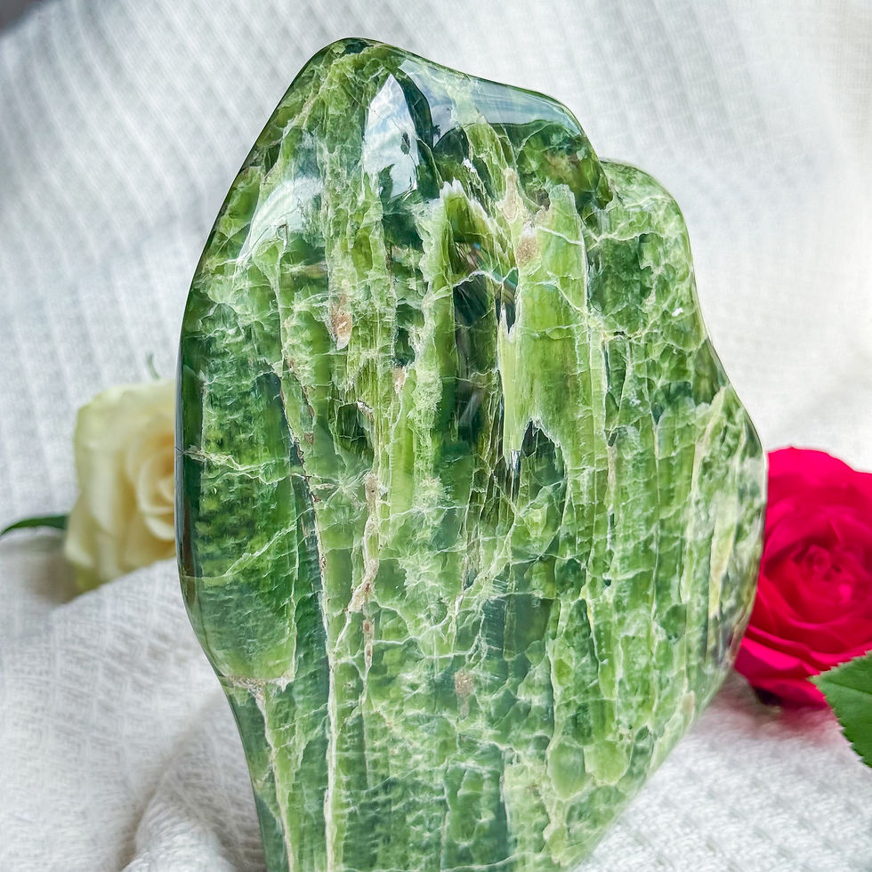 Thumbnail: Large Premium Green Tremolite Freeform – Polished Healing Crystal