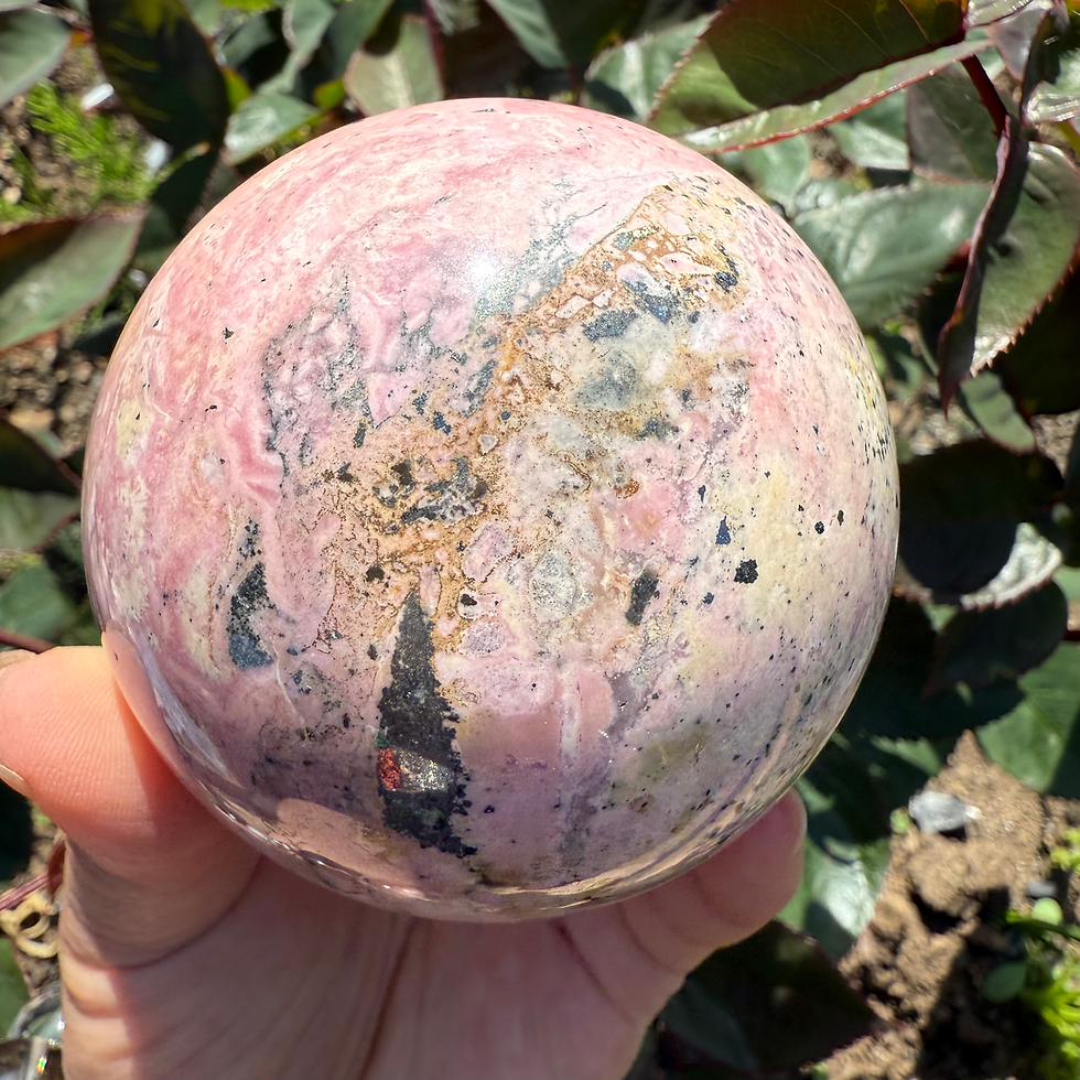 Thumbnail: Peruvian Rhodochrosite Sphere-72mm