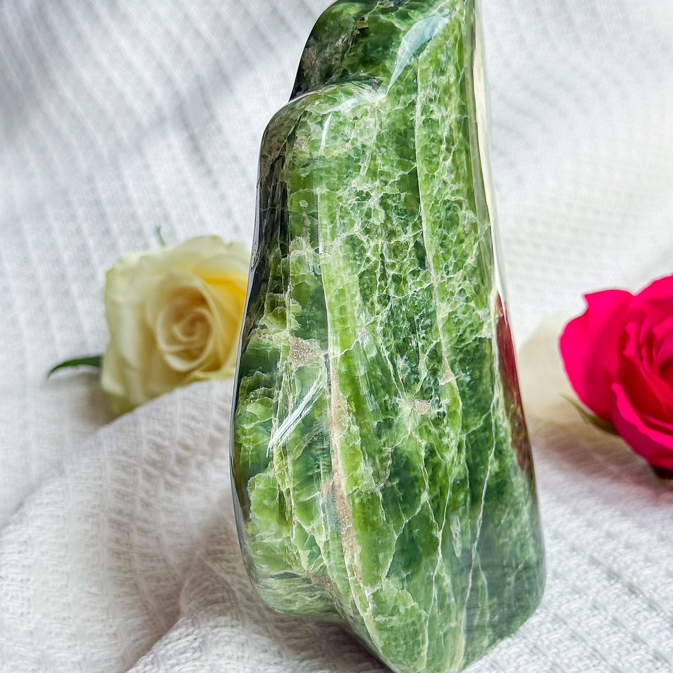 Thumbnail: Large Premium Green Tremolite Freeform – Polished Healing Crystal