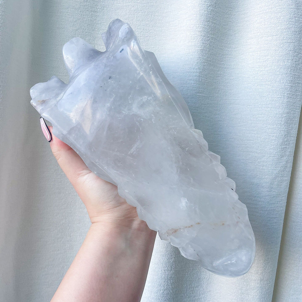 Thumbnail: XL Clear Quartz Dragon Head – Powerful Energy Amplifier & Spiritual Guardian
