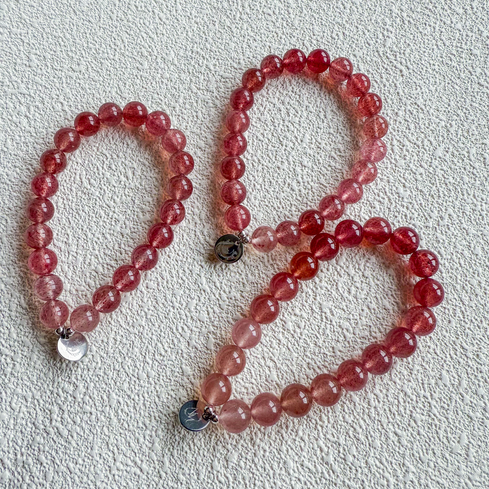 Berry Blush Brecelet -Strawberry Quartz