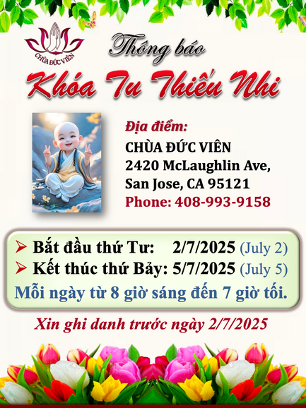 KHOÁ TU THIẾU NHI MUÀ HÈ : 2025