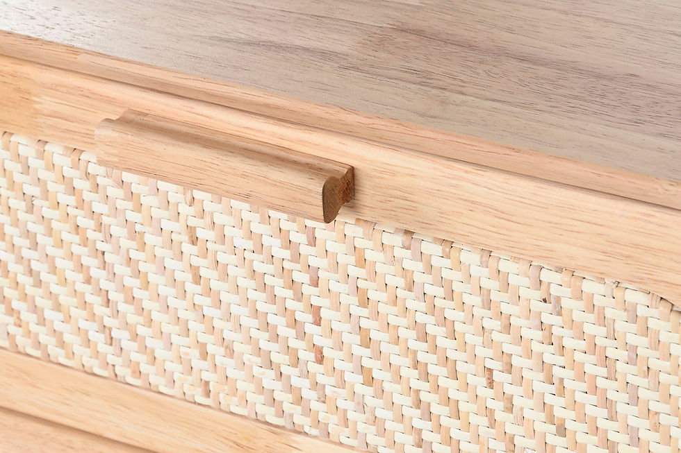 Miniature : Console bois rotin