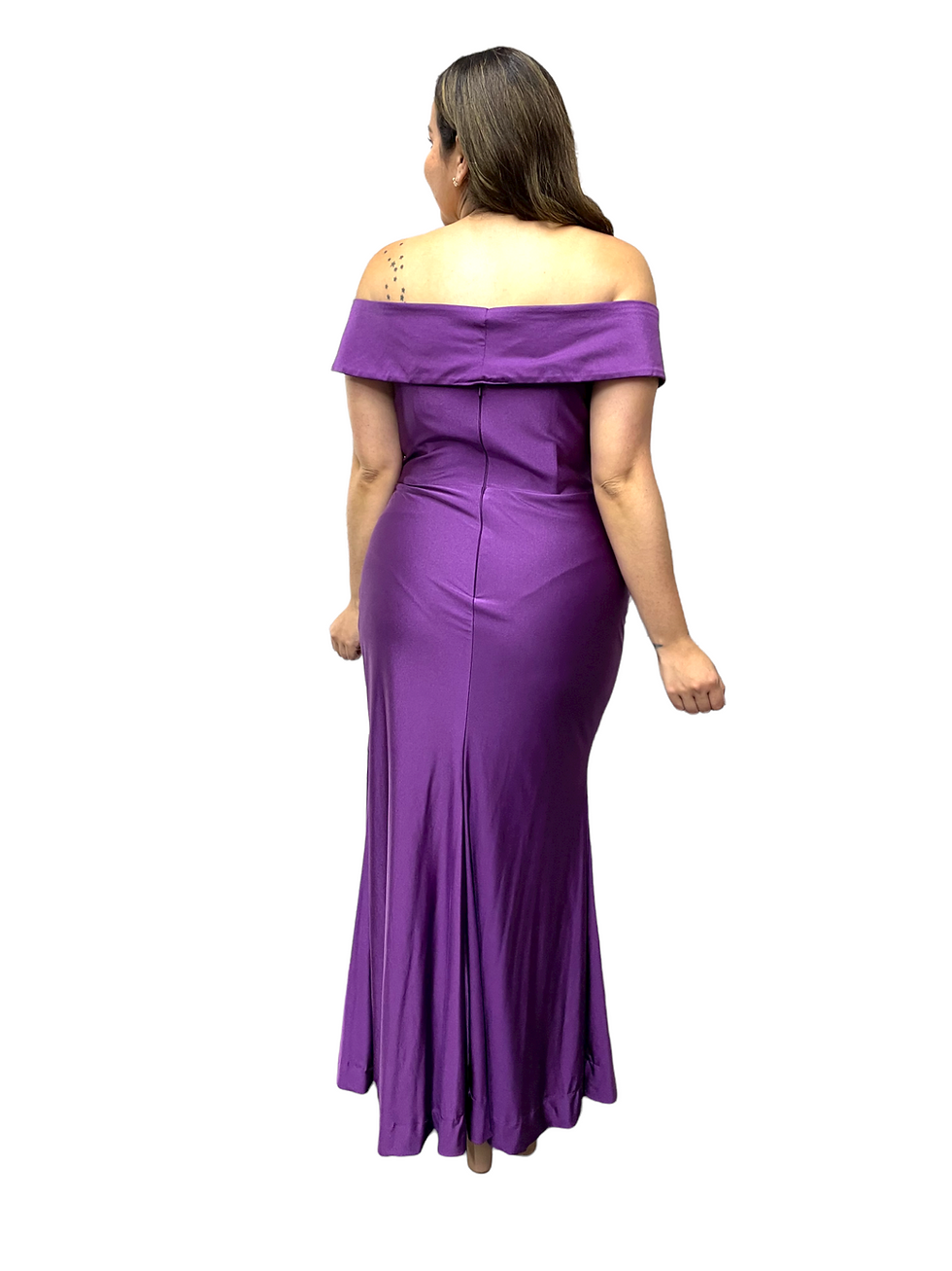 Miniatura: Vestido Uva hombro caido