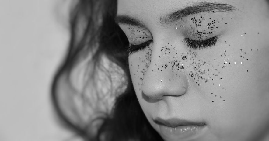 crying glitter