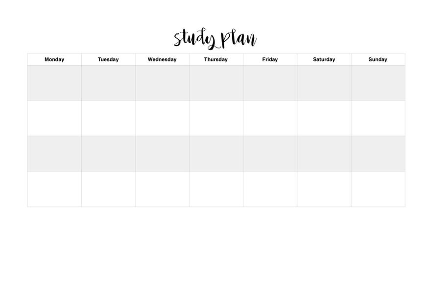 An Effective Study Plan