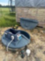 outdoor septic system setup