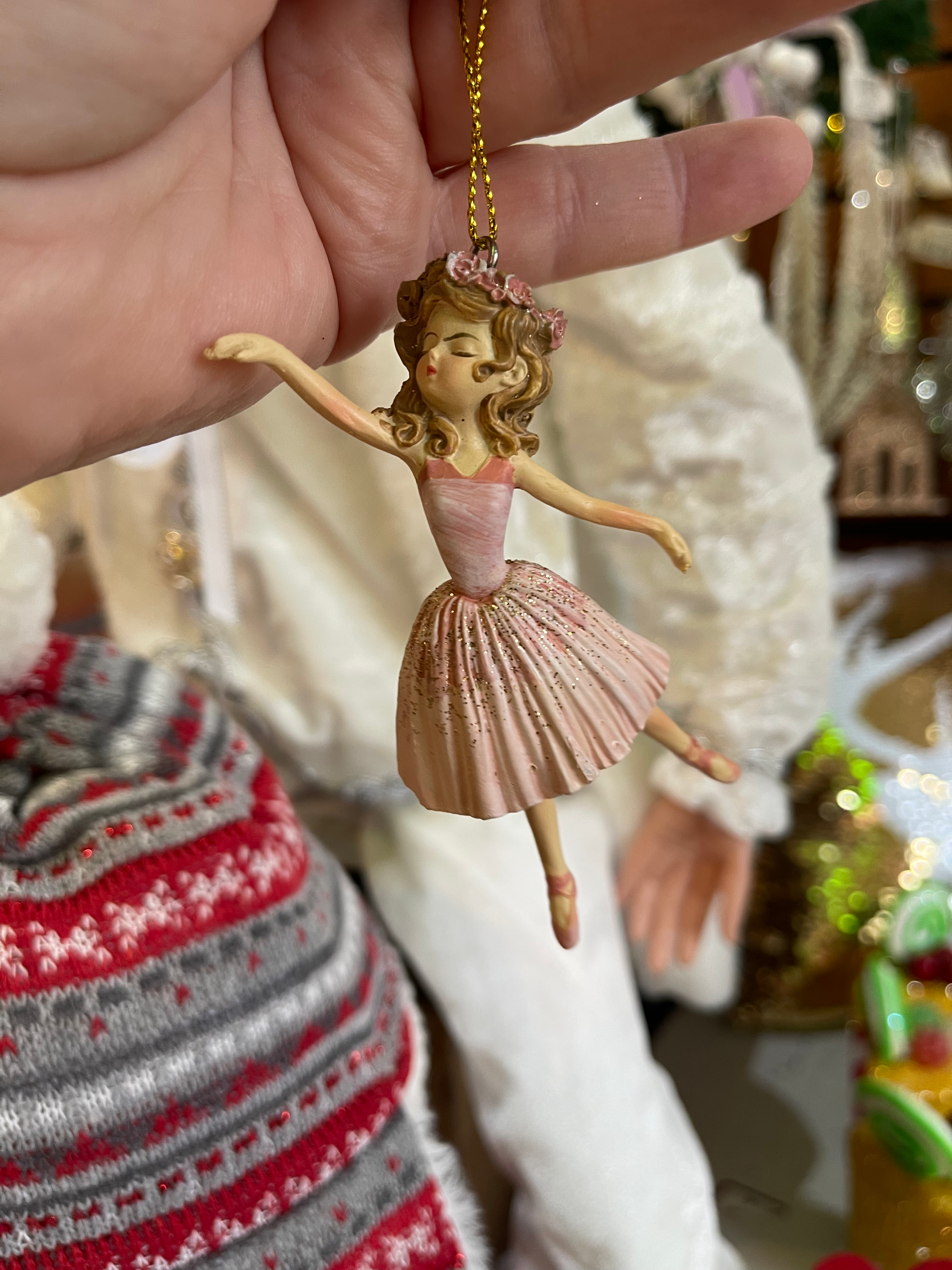 Pretty in Pink dancing Ballerina Tree hanging decoration 