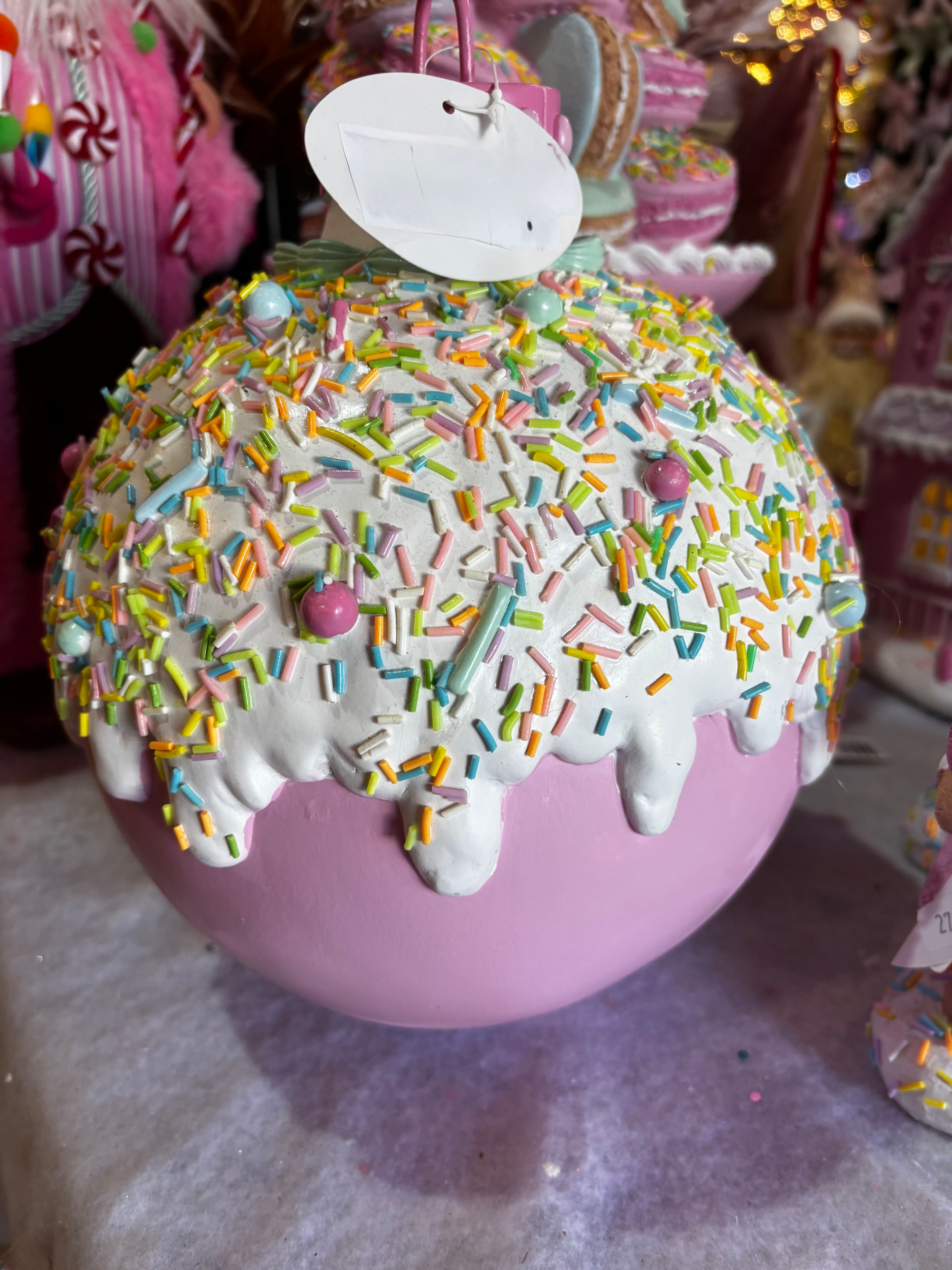 Pink Sprinkles Resin Bauble 