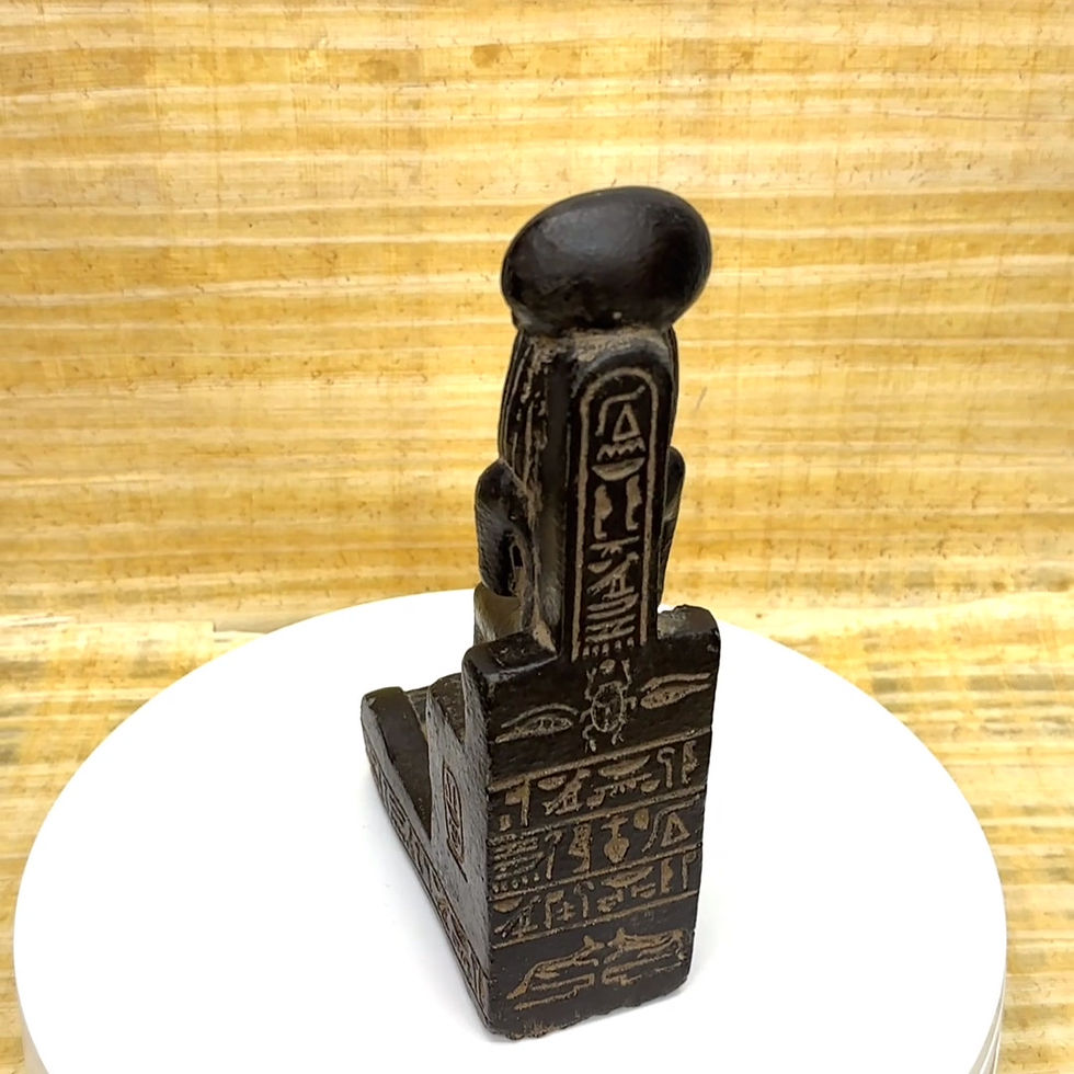 Thumbnail: 44 Year Old Black Seated Stone Statue of Sekhmet