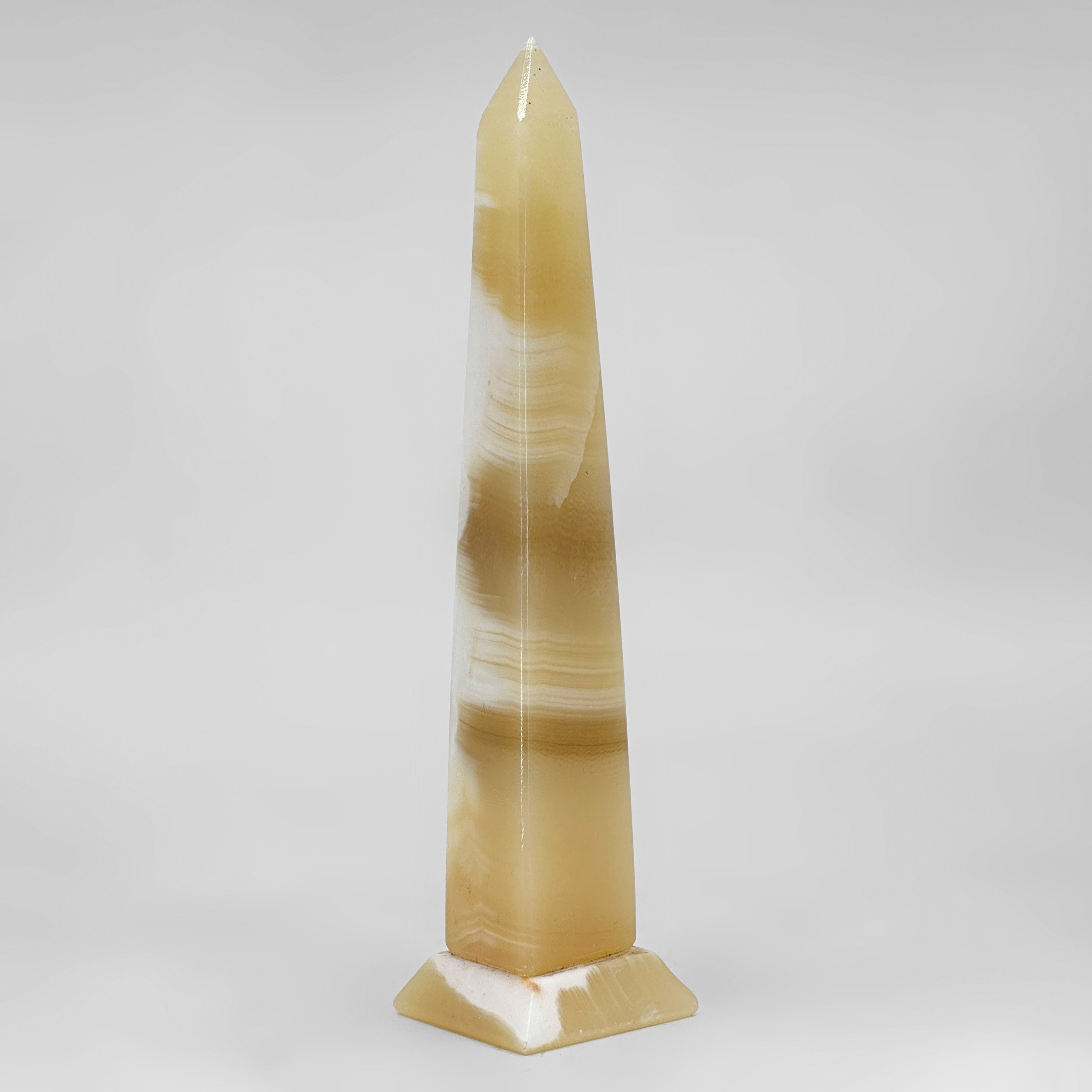 Unique Large Alabaster Obelisk