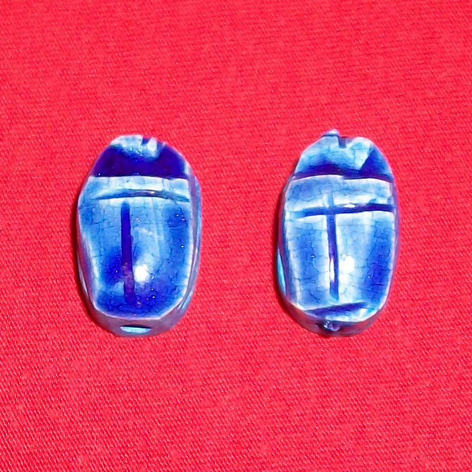 Wholesale Blue Scarab Beads