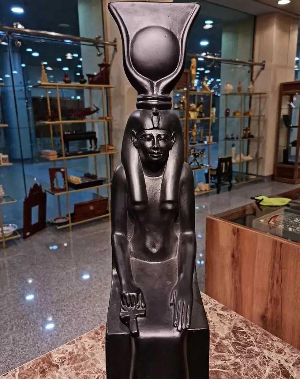 Thumbnail: Large Black Hathor Statue For Rituals and Ceremonies