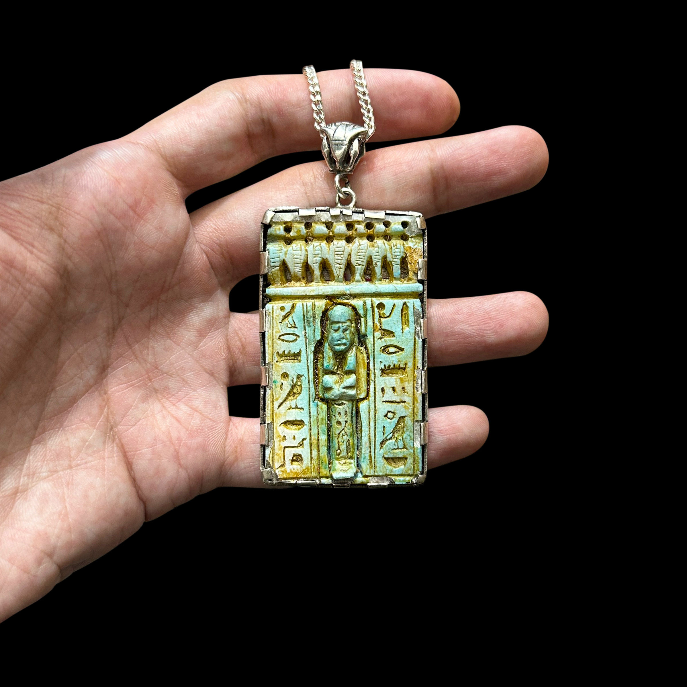 Old Magical Egyptian Pendant of The Mummified Osiris For Love Bringing