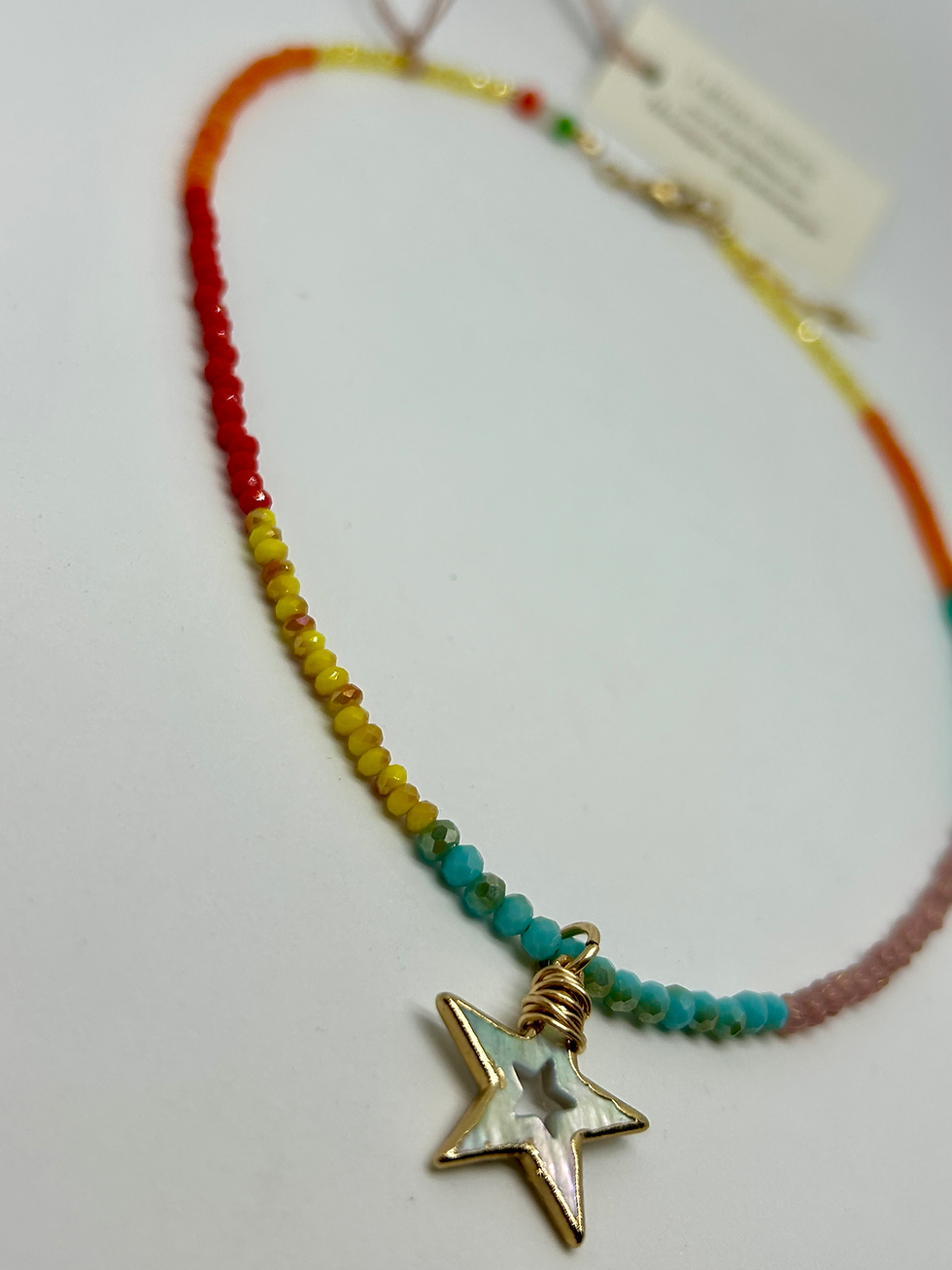 Thumbnail: Color Block Star Pendant Necklace by J. Melissa Designs