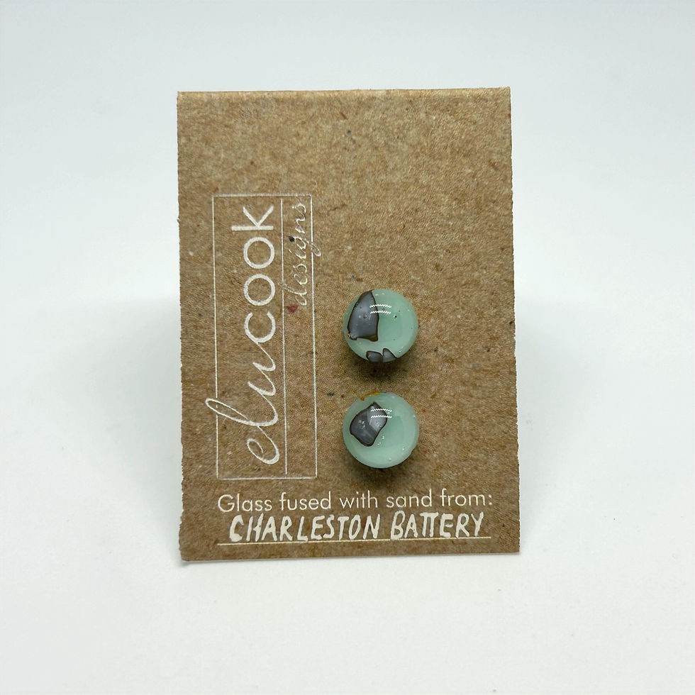 Thumbnail: Charleston Battery Sand Infused Studs by eluCook Designs