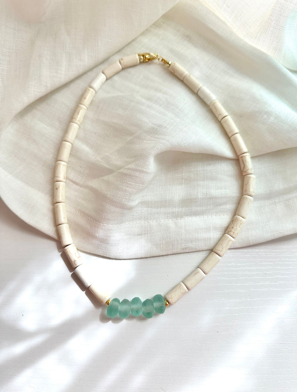 Thumbnail: Stone Tube/Gem Necklaces by Island Oyster