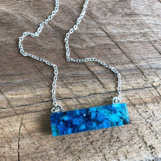 Thumbnail: Charleston Battery Sand Infused Horizon Necklace by eluCook Designs