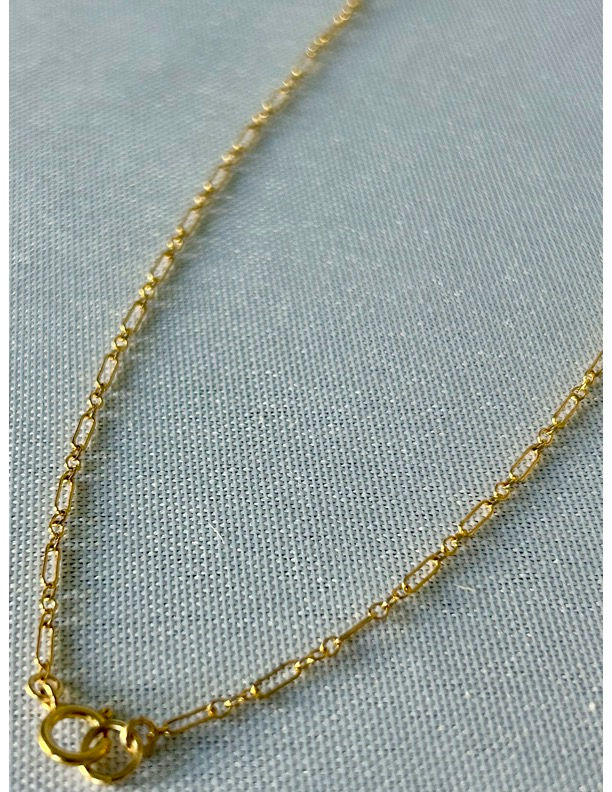 Thumbnail: Sapphire & Hessonite Garnet Beaded Bar Necklace by Tesoro Coastal Treasures