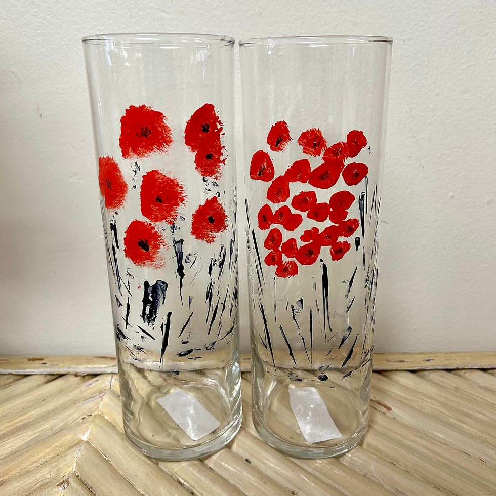 Thumbnail: Painted Flowers Tall Vase by Ed Hawkins