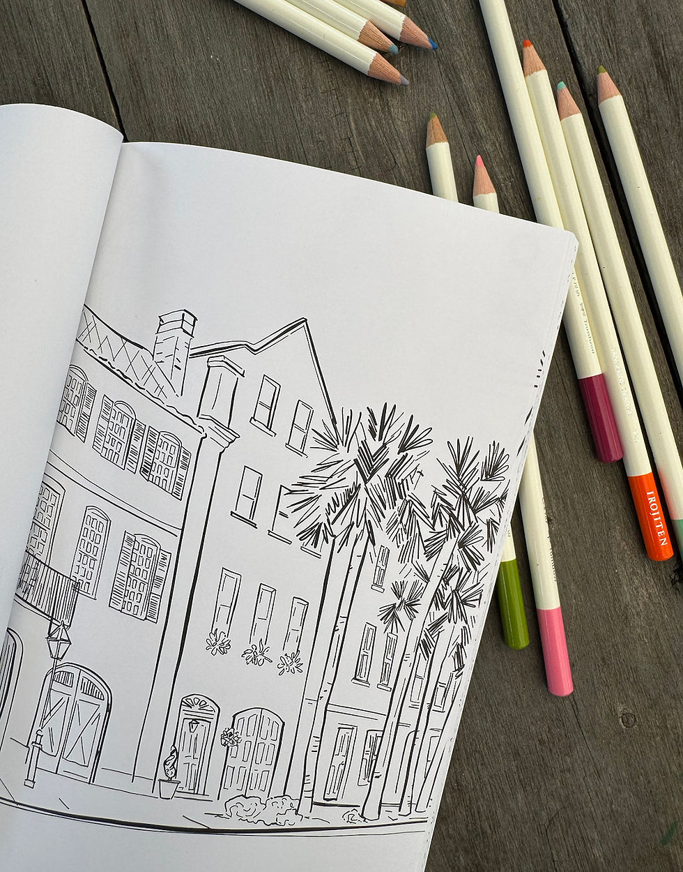 Thumbnail: Charming Charleston Coloring Book by RAD CO.