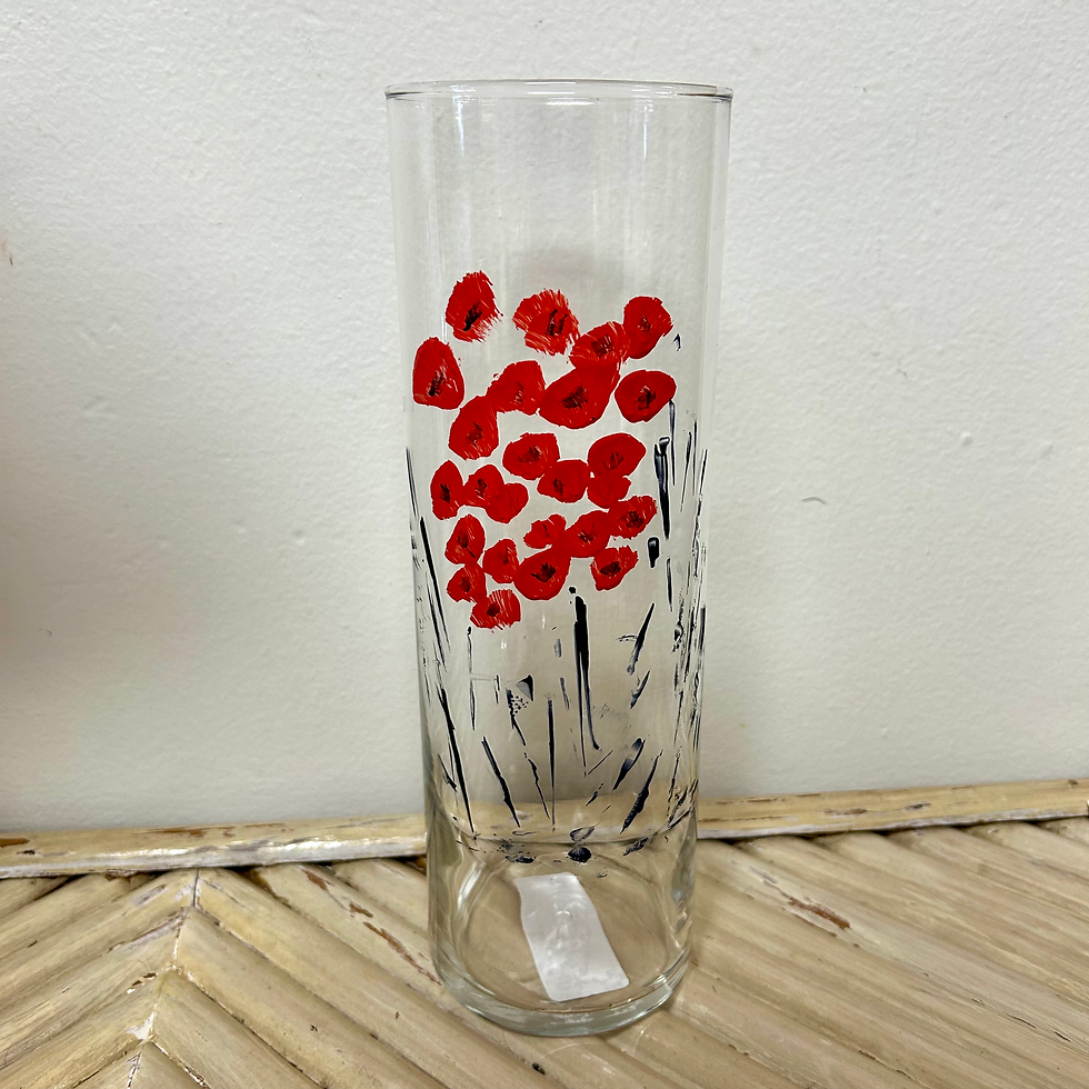 Thumbnail: Painted Flowers Tall Vase by Ed Hawkins