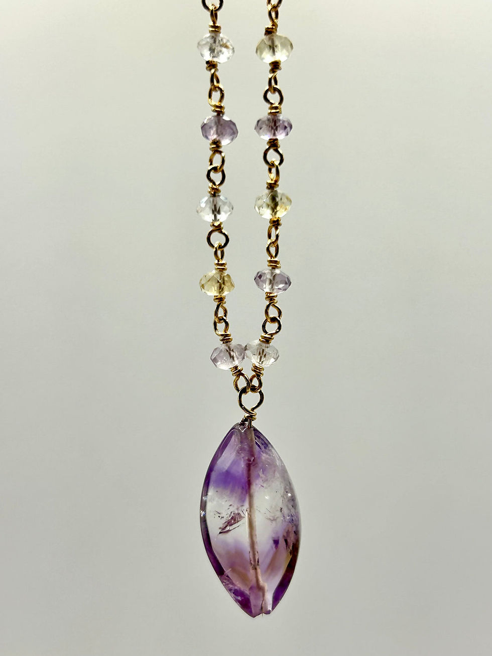 Thumbnail: Gemstone 14k Gold Fill Chain Link Necklaces by Pixie Gem Shop