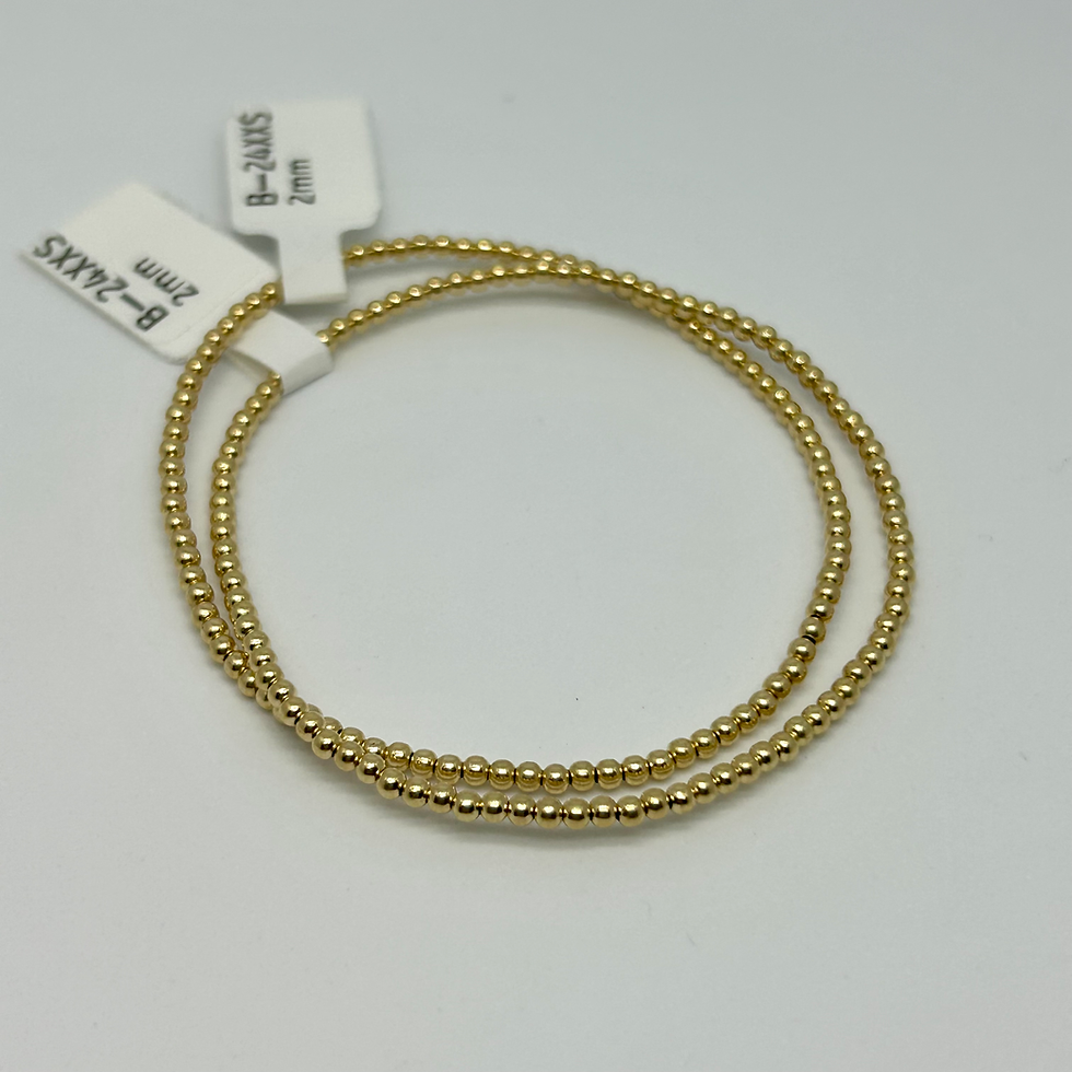 Thumbnail: Gold Filled Beaded Stretch Bracelet by J. Melissa Designs