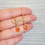 Thumbnail: Carnelian Charm Bee Earrings- Gold Vermeil