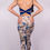 Thumbnail: Lucia - Santorini Dreams - Beige & Sax Blue Floral Reversible Ruched Tango Dress