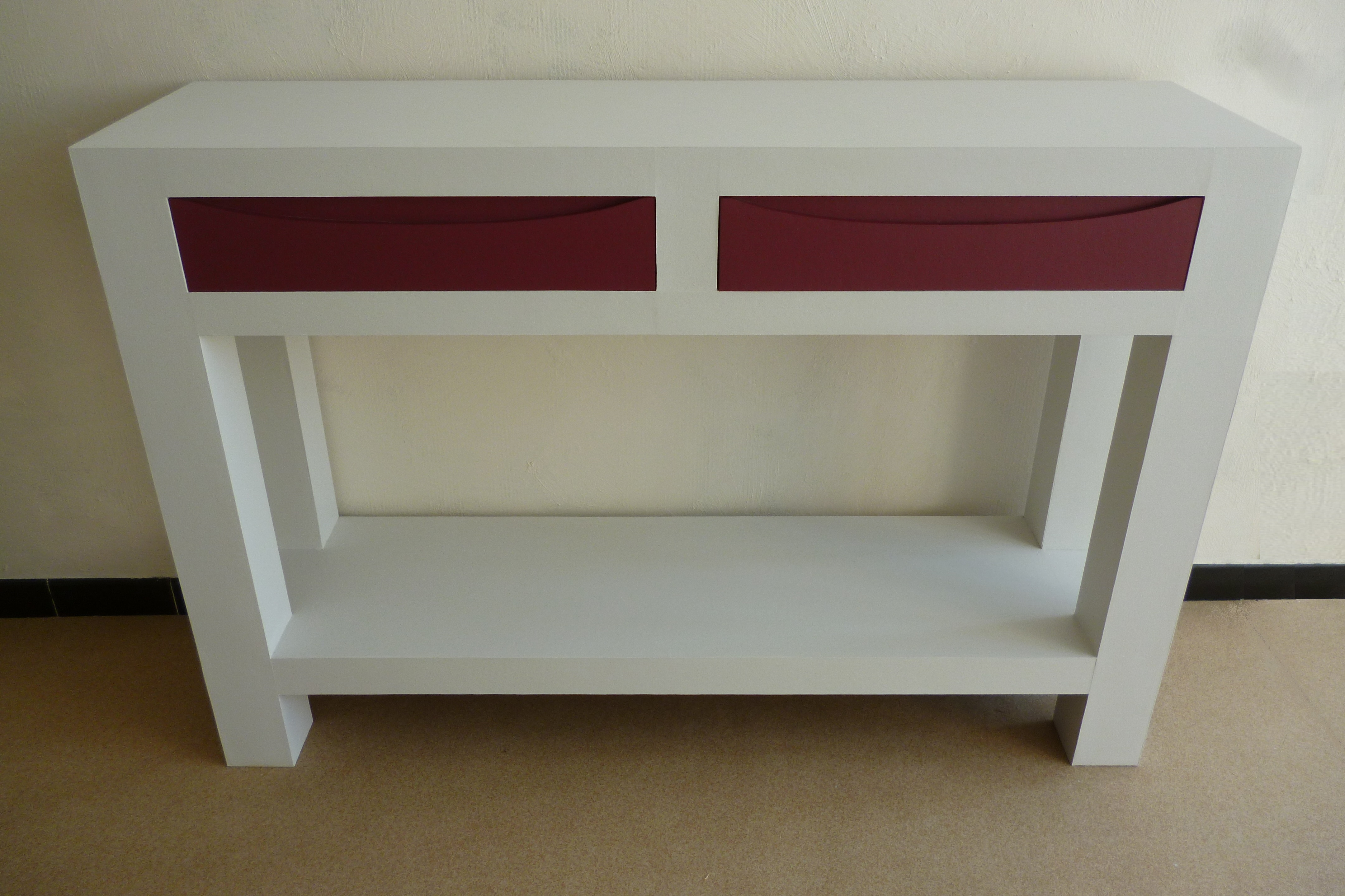 Console contemporaine sur mesure