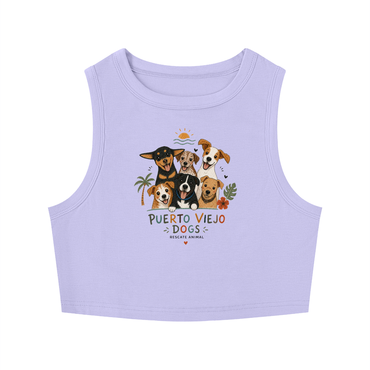Camiseta corta ajustada de cuello redondo para mujer