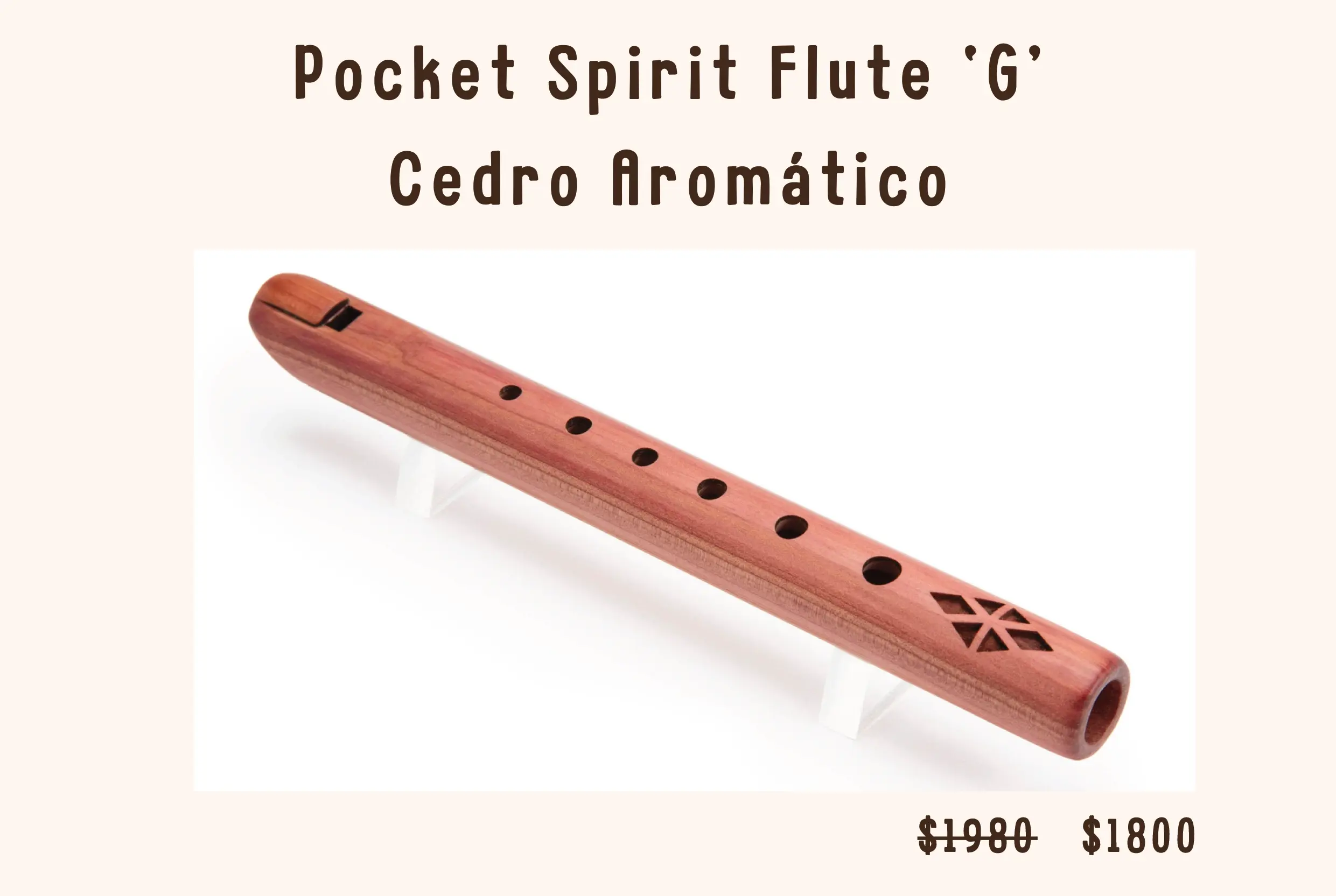 POCKET FLUTE SPIRIT 'G'  CEDRO AROMATICO