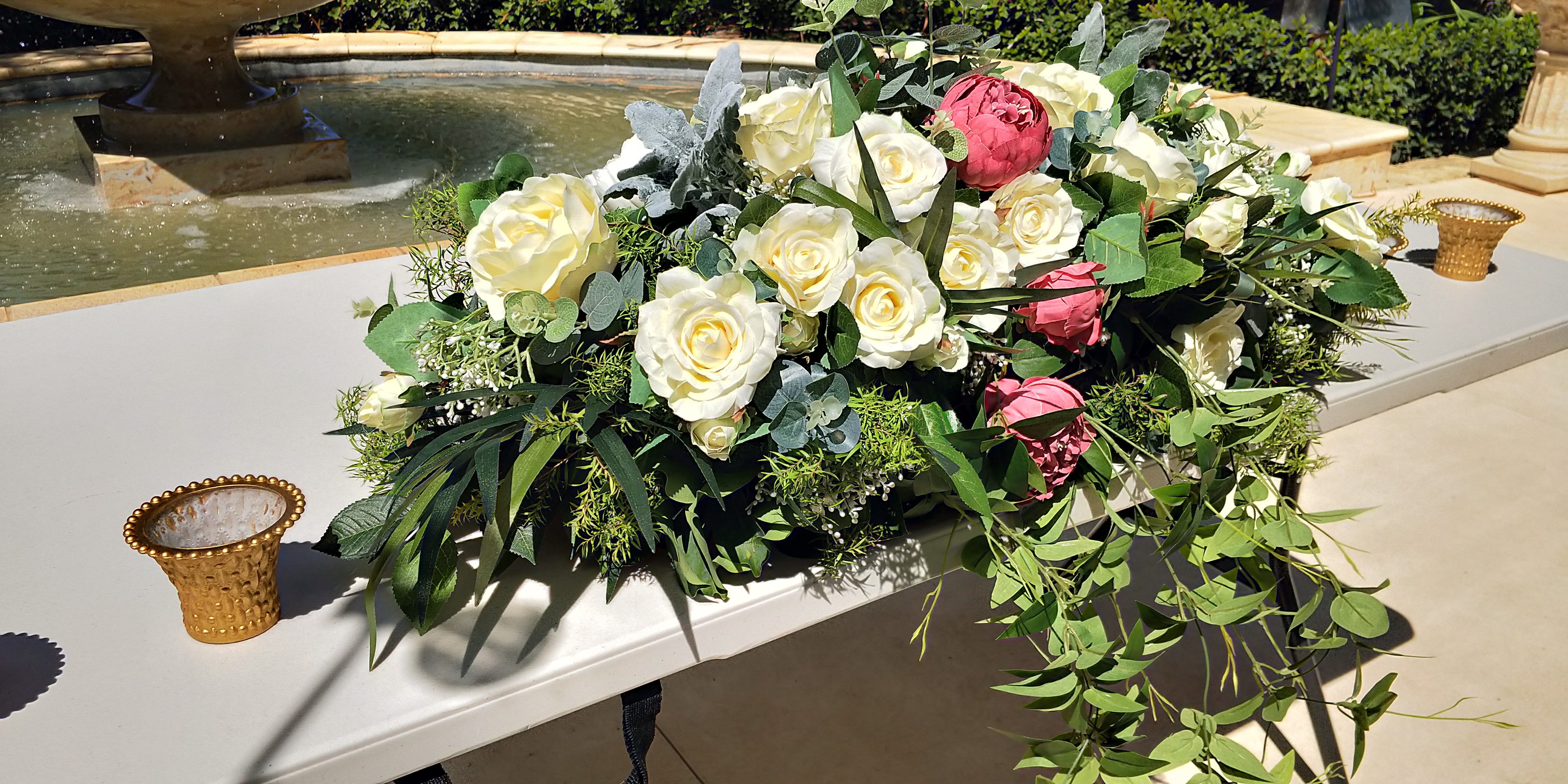Bridal table centrepiece