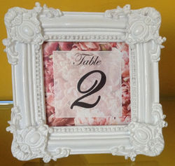Baroque framed table numbers