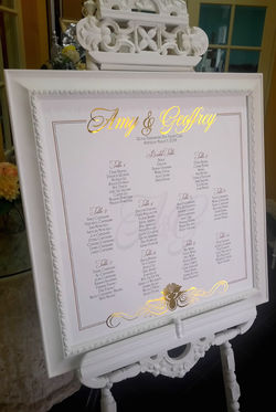 Gold Foil Feature Seating Plan