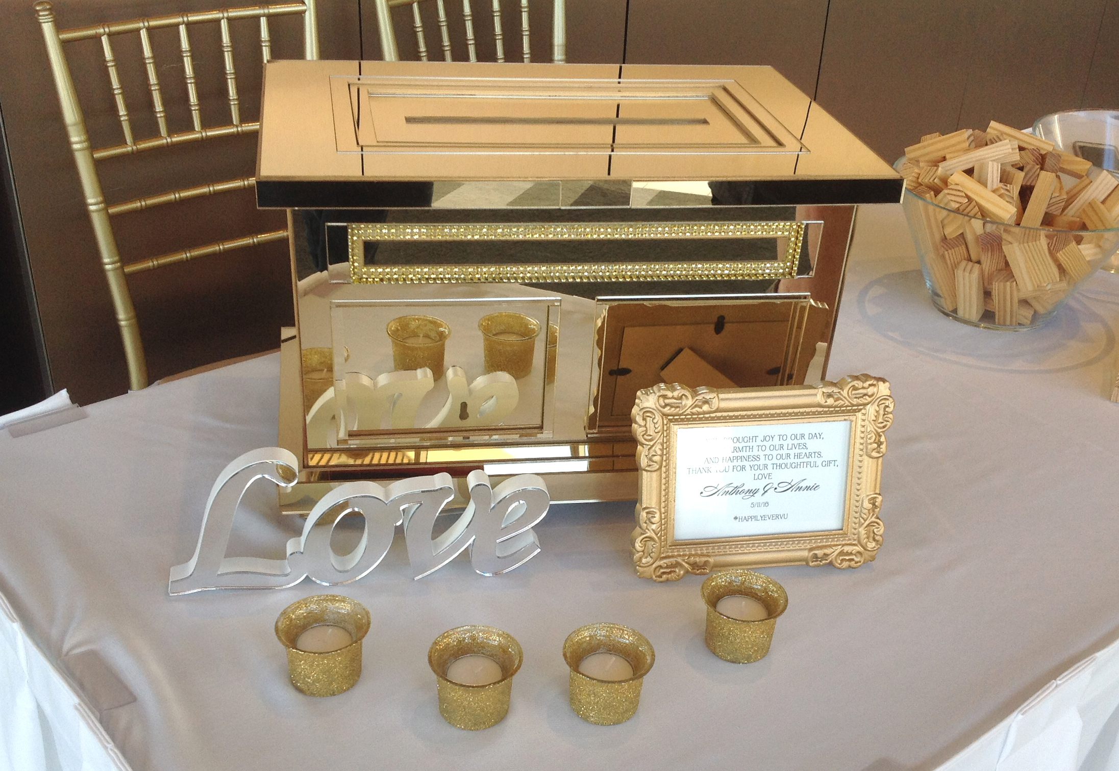 Gold mirrored Box