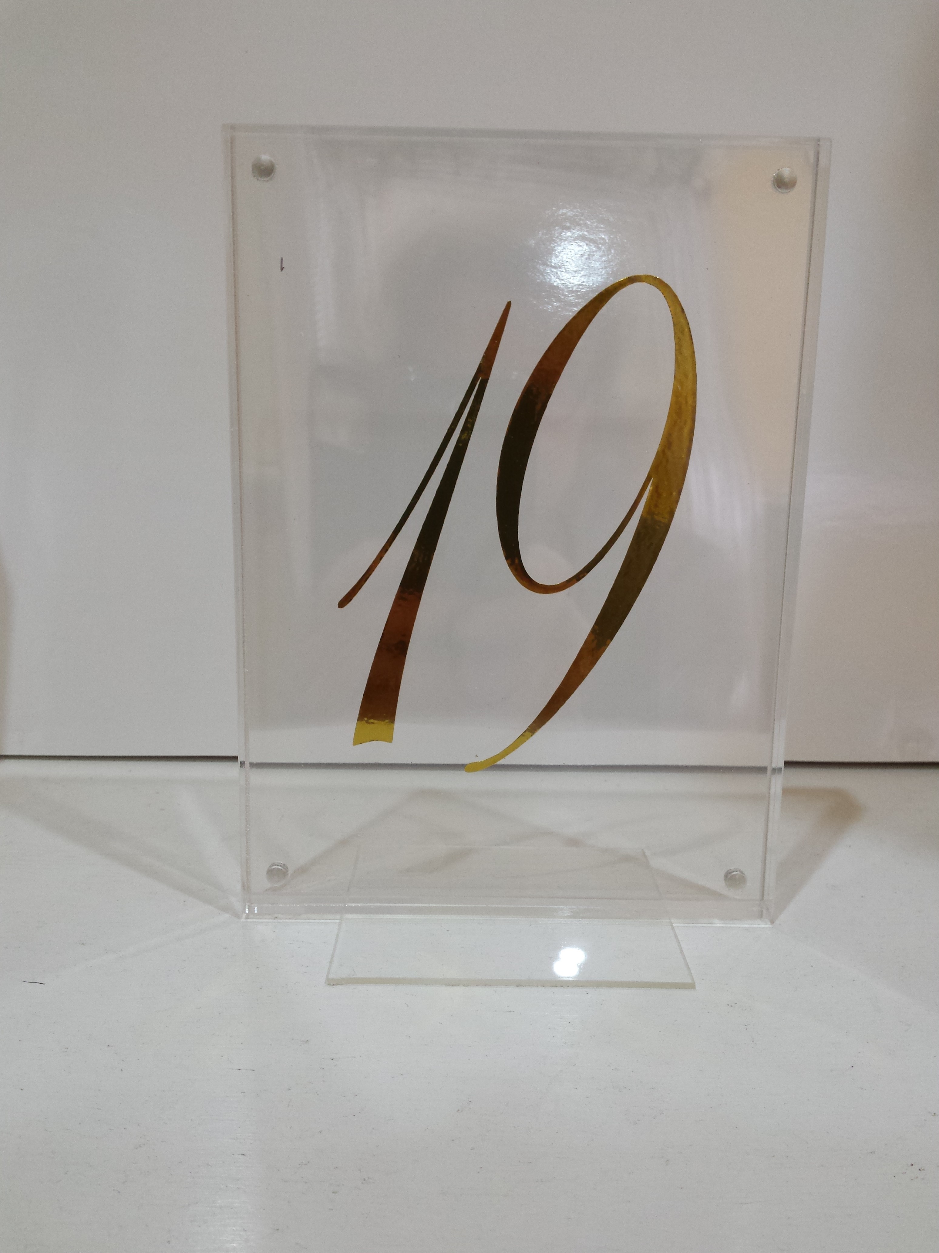 Gold Numbers in Acrylic