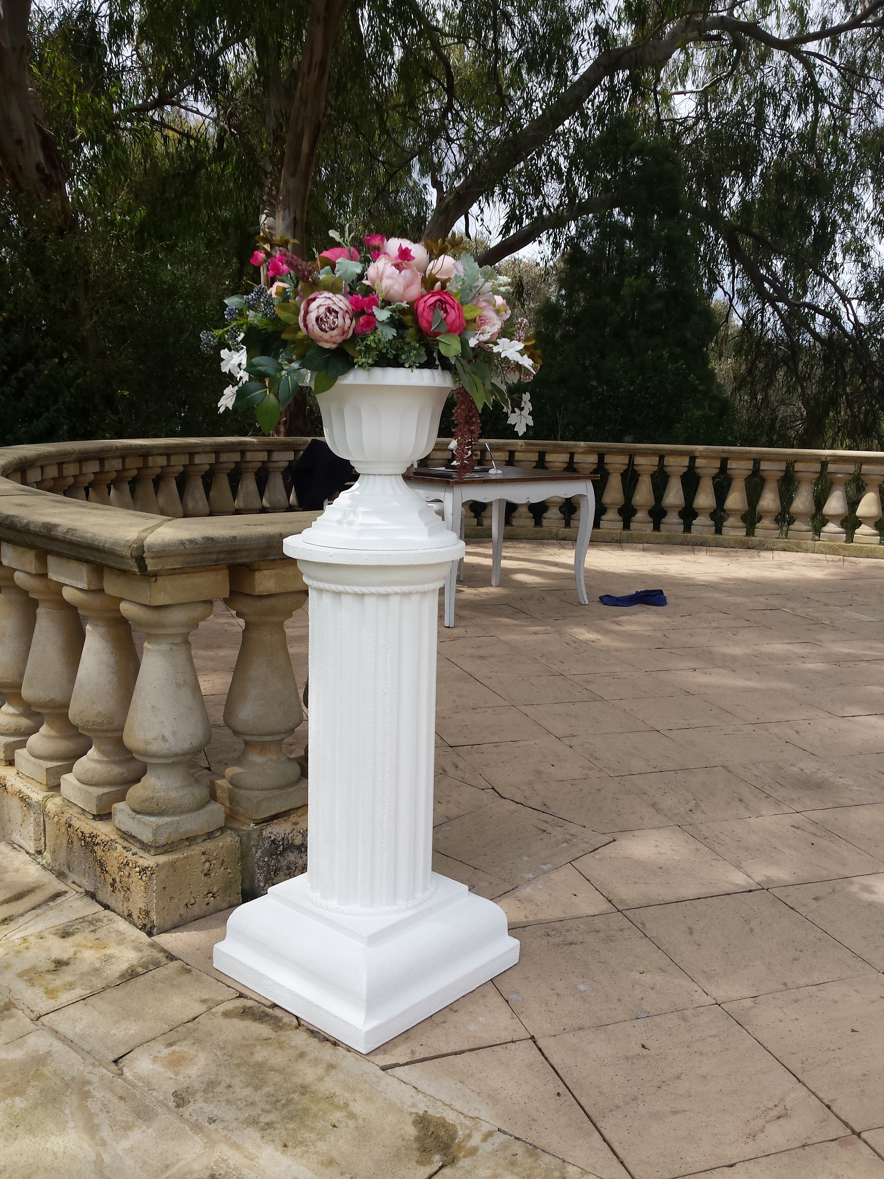 Plinths Stands Urns Hire for Weddings, Engagements, Events in Perth