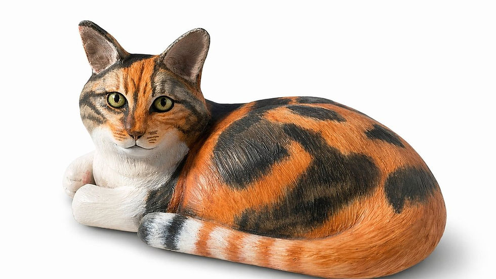 目線の高さで撮影した虹の橋をイメージした猫のメモリアルグッズ