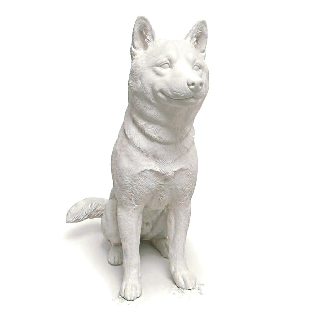 ワンニャンモニュメント セミオーダー【リアルサイズ 中型犬/大猫 】サイズ 体高40cm~60cm未満の中型犬/大猫 ペットモニュメント 無塗装品