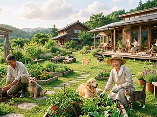 【AIから見た「犬猫共生ファシリティ」の夢】AI共生　犬猫共生ファシリティ　スローライフ