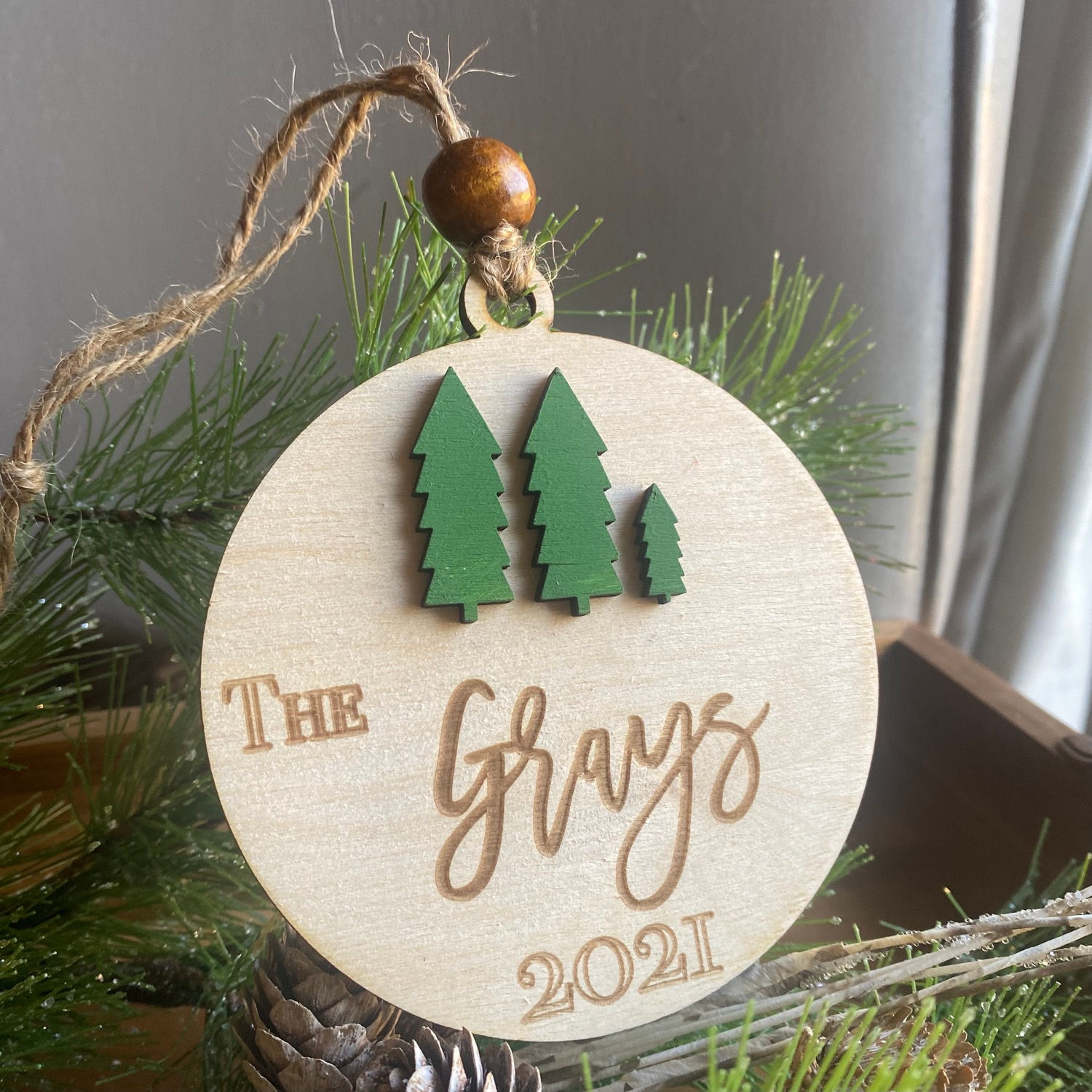 Evergreen Family Ornament