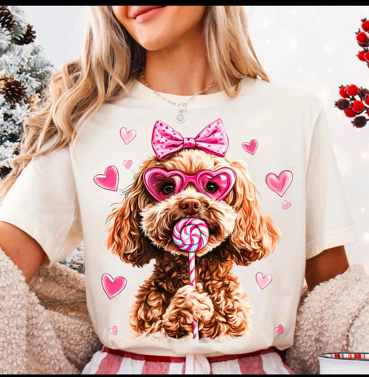 Valentine Golden Doodle Tee Shirt
