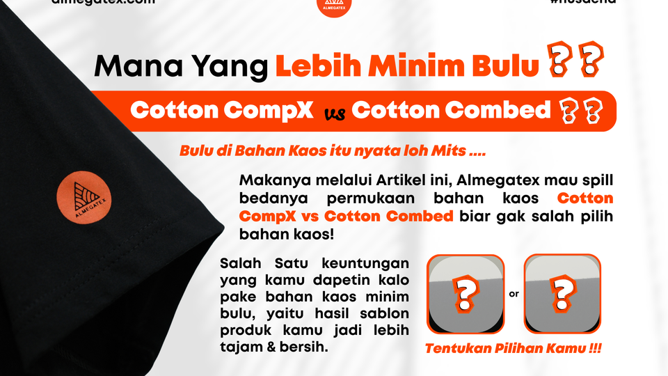 Cotton CompX vs Cotton Combed, Mana Yang Lebih Minim Bulu? - TOKO BAHAN KAIN KAOS