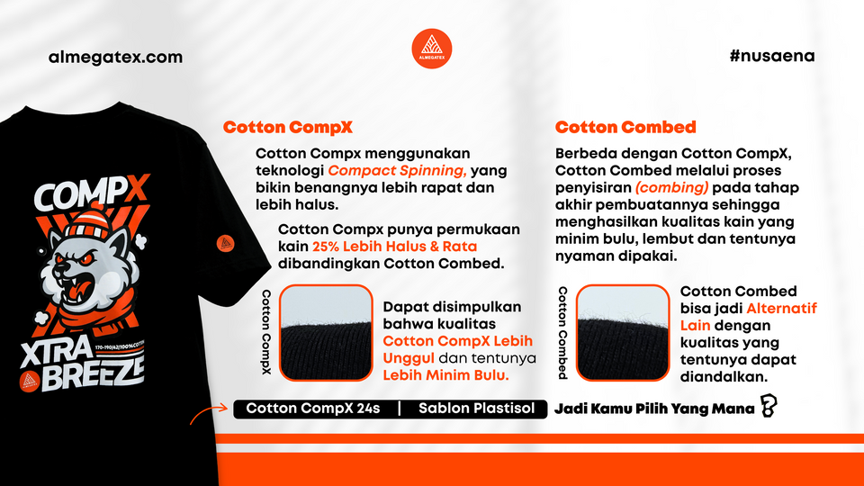 Cotton CompX vs Cotton Combed, Mana Yang Lebih Minim Bulu? - TOKO BAHAN KAIN KAOS