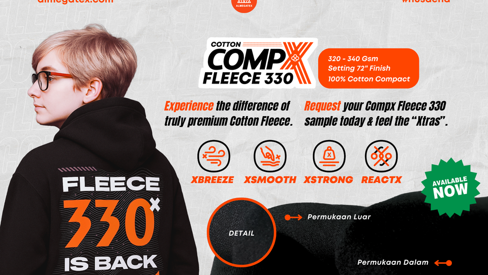 Review Compx Fleece 330 Solusi Bahan Fleece untuk Produksi Hoodie Premium - TOKO BAHAN KAIN KAOS
