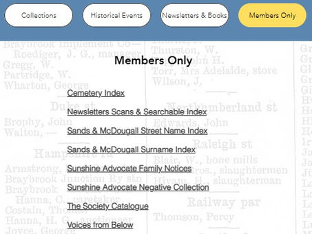 Website Update - Members' only pages