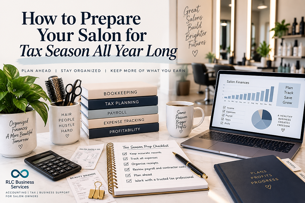 Salon tax preparation and financial planning