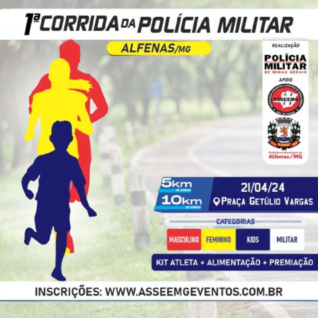 RESULTADOS CORRIDA DA PM DE ALFENAS/MG